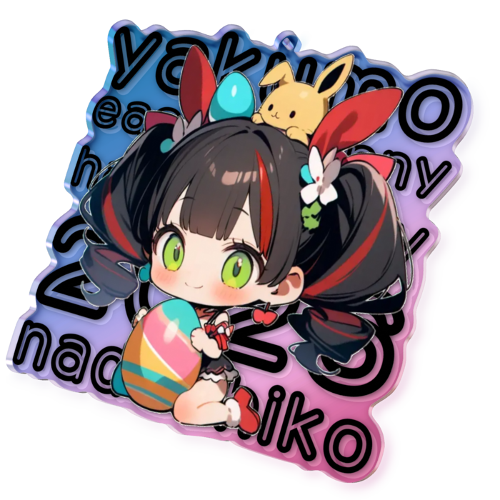 オーロラアクリルキーホルダー - 100 × 100mm