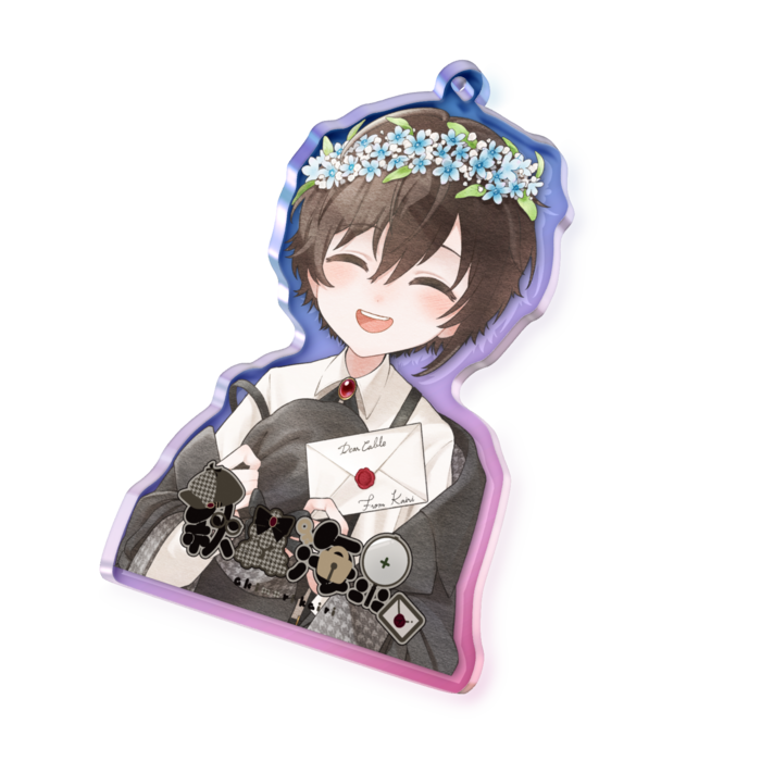 オーロラアクリルキーホルダー - 70 × 70mm