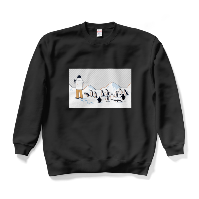スウェット　灰色×黒色　XL
