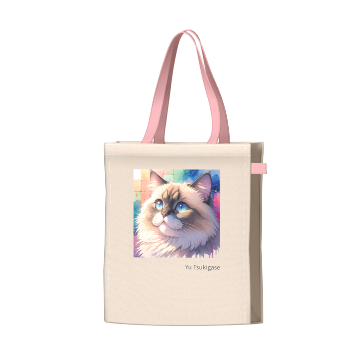 ツートンカラーバッグ - ピンク - W34 × H41 × D14cm