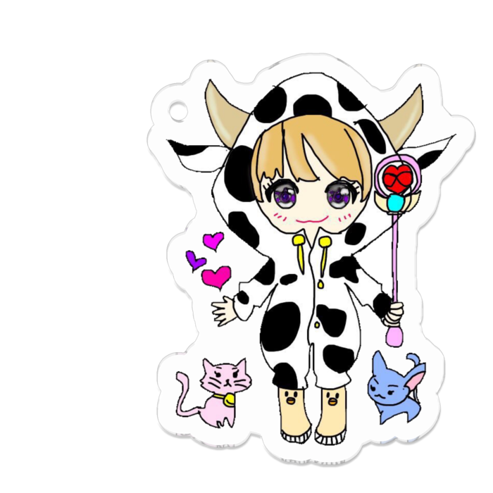 アクリルキーホルダー - 50 x 50 (mm)