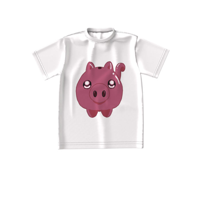 ビッグシルエットTシャツ白 - S - 両面