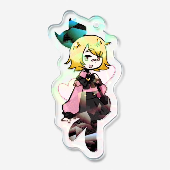 ホログラムアクリルキーホルダー - 50 × 50mm