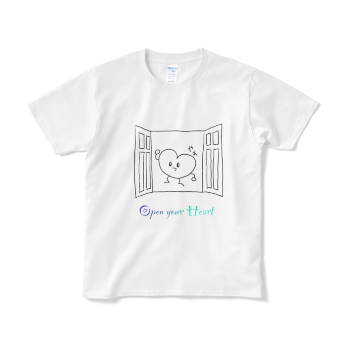 Tシャツ(短納期) - S - ホワイト(文字色:ブルー)