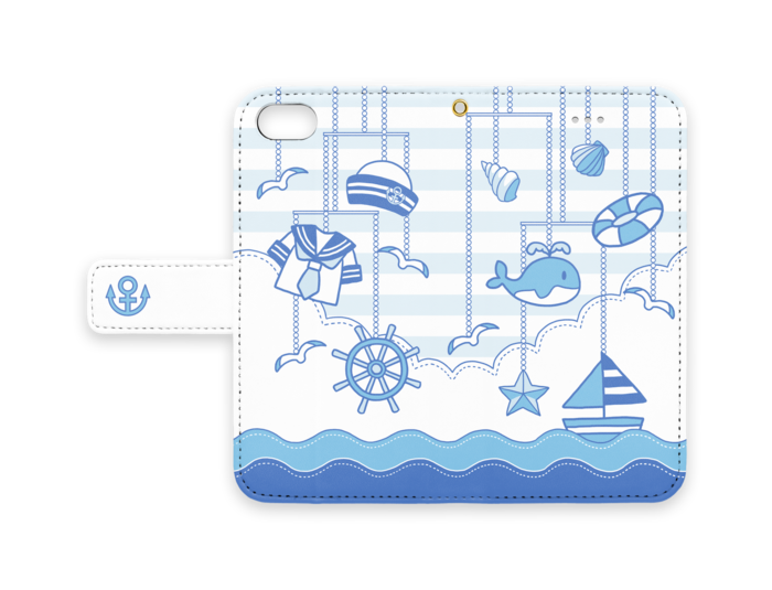 手帳型iPhoneケース - iPhone 8 / 7 - ストラップ穴 あり