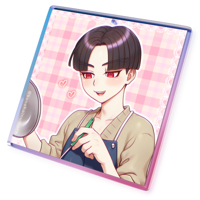 オーロラアクリルキーホルダー - 70 × 70mm