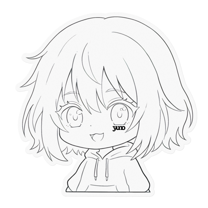 ver.線画 ステッカー - 100 x 100 (mm)