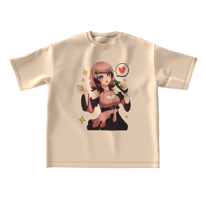サンドベージュ　酔いどれTシャツ - L -