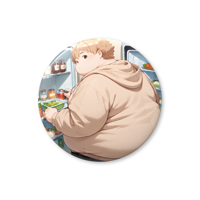 【缶バッジ(バリュー)】キャメル(冷蔵庫) 76mm
