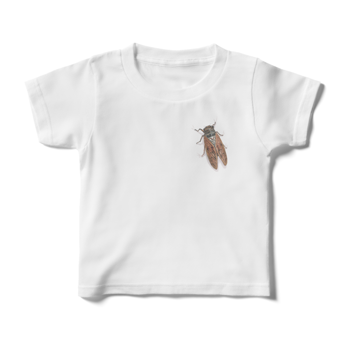 胸に蝉 - キッズTシャツ - 100cm
