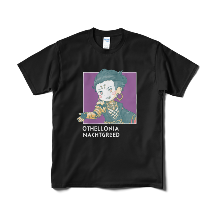 ちびキャラ「悪魔ナハトグリド」デザインTシャツ（M/ブラック）