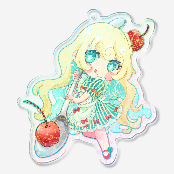 ホログラムアクリルキーホルダー - 70 × 70mm