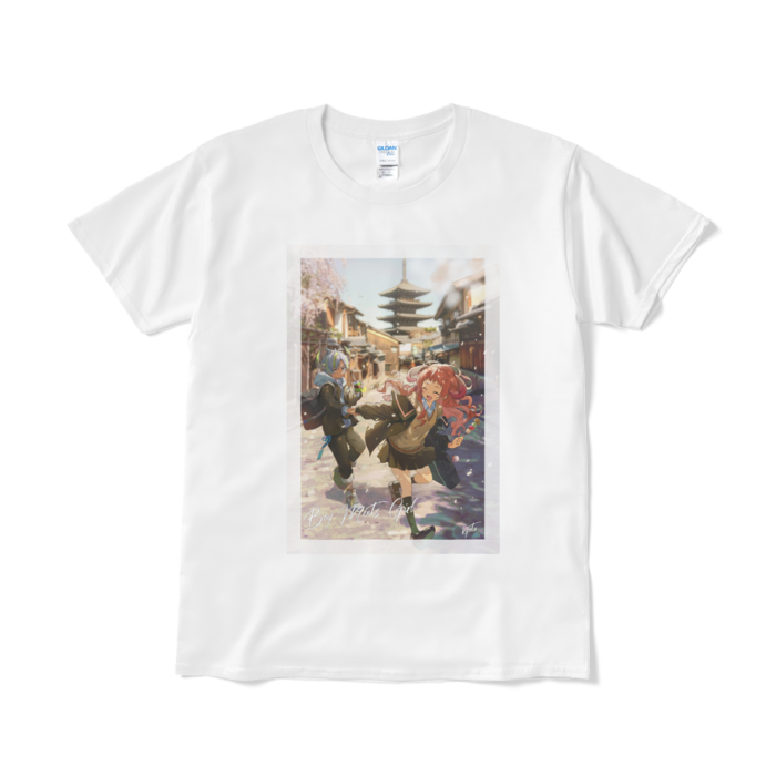 京都 前面(イラスト) - L - ホワイト