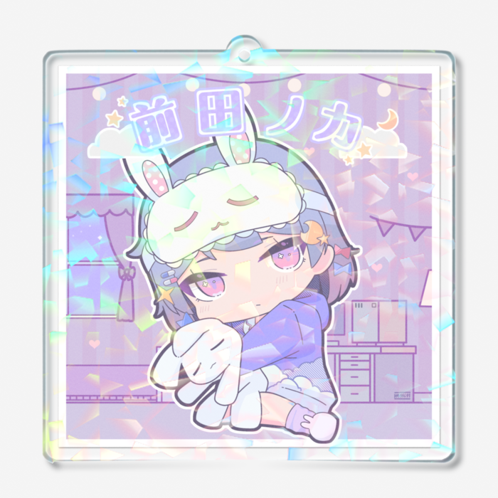 ホログラムアクリルキーホルダー - 70 × 70mm