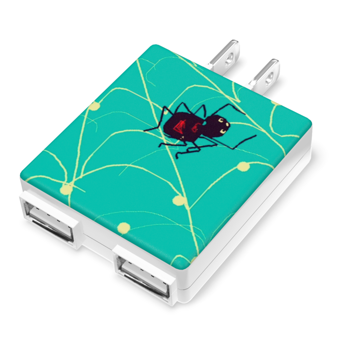 ご機嫌なクモさん・ACアダプター - 50×55mm