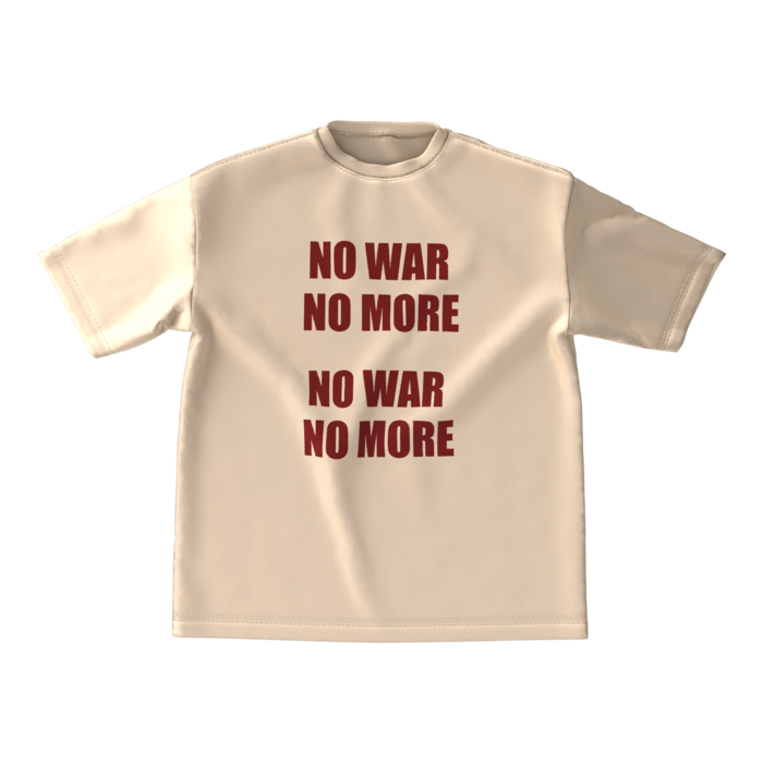 ビッグシルエットTシャツ - M - 正面 - サンドベージュ