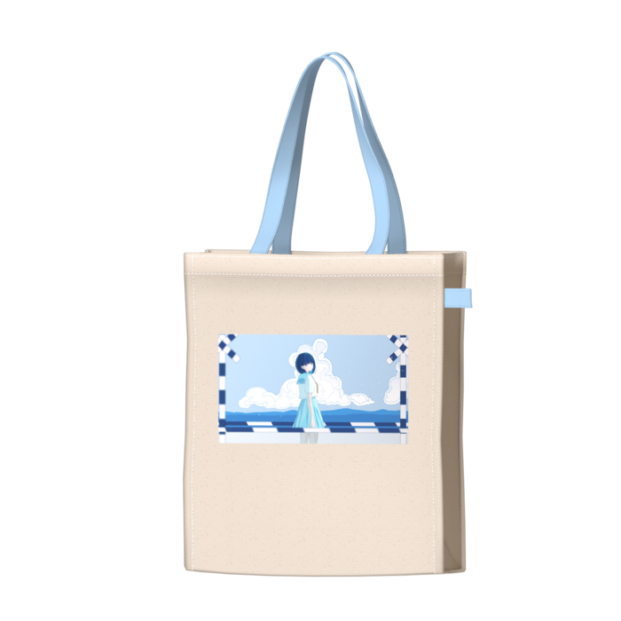ツートンカラーバッグ - ブルー - W34 × H41 × D14cm