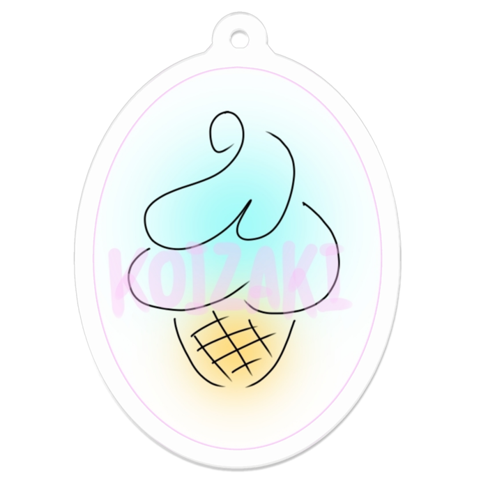 アクリルキーホルダー（コーティング） - 50 x 50 (mm)