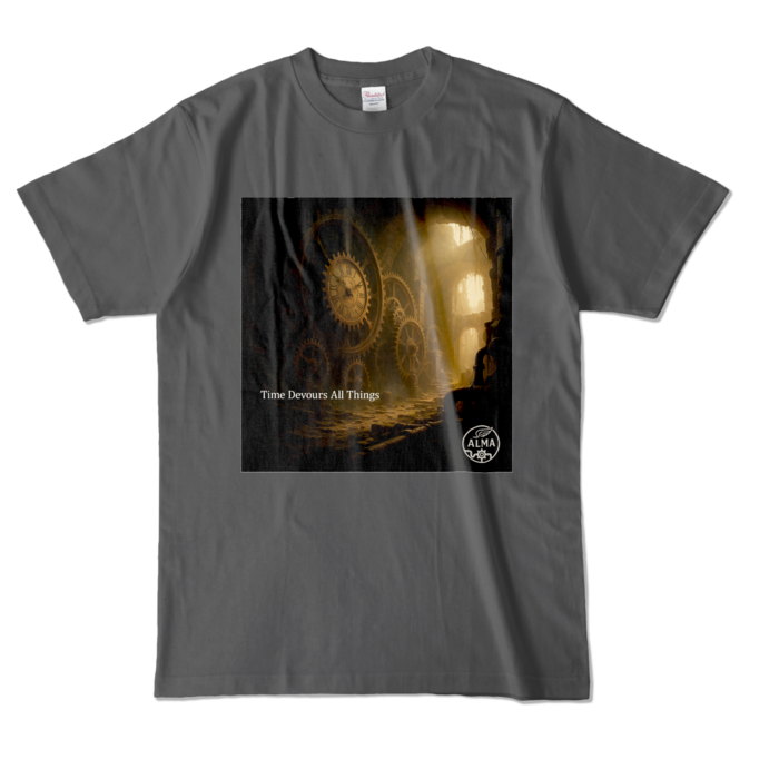 カラーTシャツ - L - チャコール (濃色)