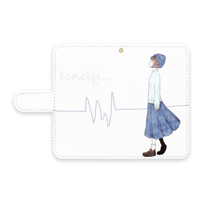 手帳型Androidケース - S - ストラップ穴 あり