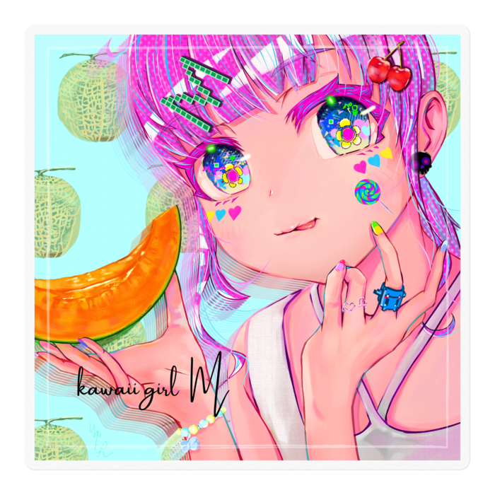 ステッカー【Lサイズ】100 x 100 (mm)