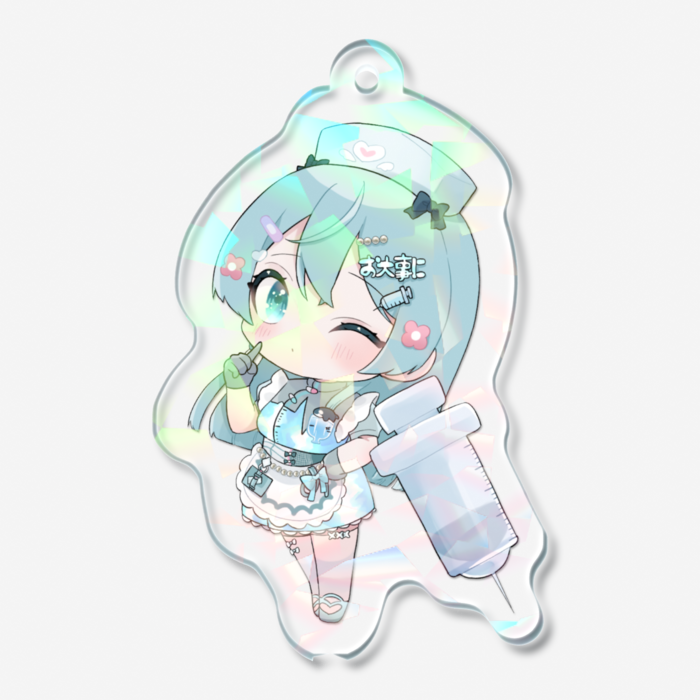 ホログラムアクリルキーホルダー - 50 × 50mm