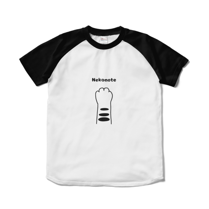 ラグランTシャツ - S - ホワイト×ブラック