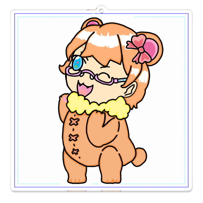 アクリルキーホルダー - W100 × 100mm 以内
