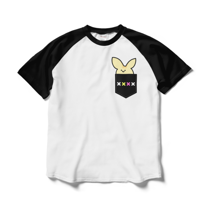 ラグランTシャツ - L - ホワイト×ブラック
