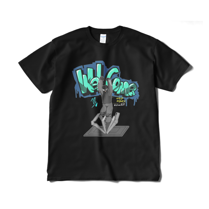 WelcomeするTシャツ- XL - ブラック