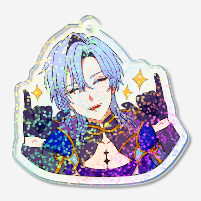 ホログラムアクリルキーホルダー（グリッター）