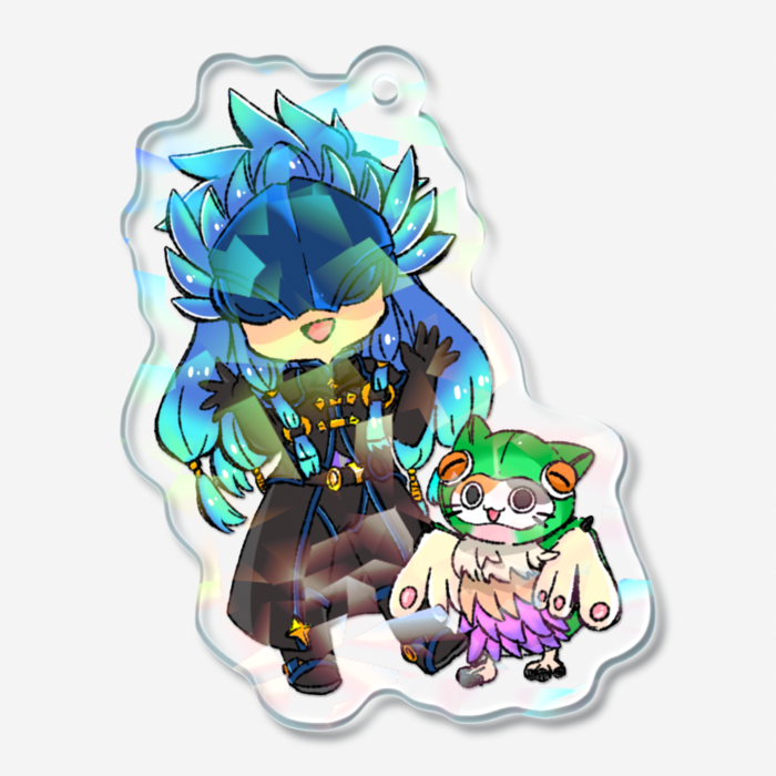 ホログラムアクリルキーホルダー - 50 × 50mm