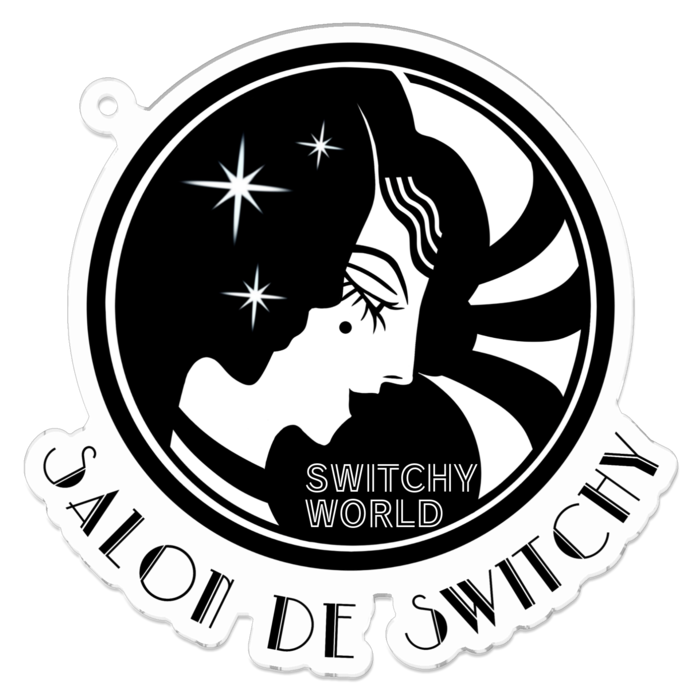 アクリルキーホルダー - 70 x 70 (mm) 白黒