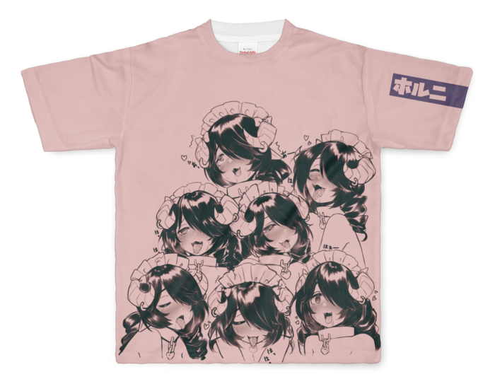 「ピンクの表側白い裏側 」 L - 正面印刷のみ