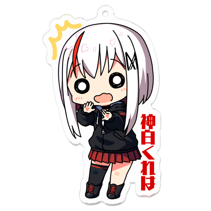 アクリルキーホルダー（コーティング） - 70 x 70 (mm)(びっくり)