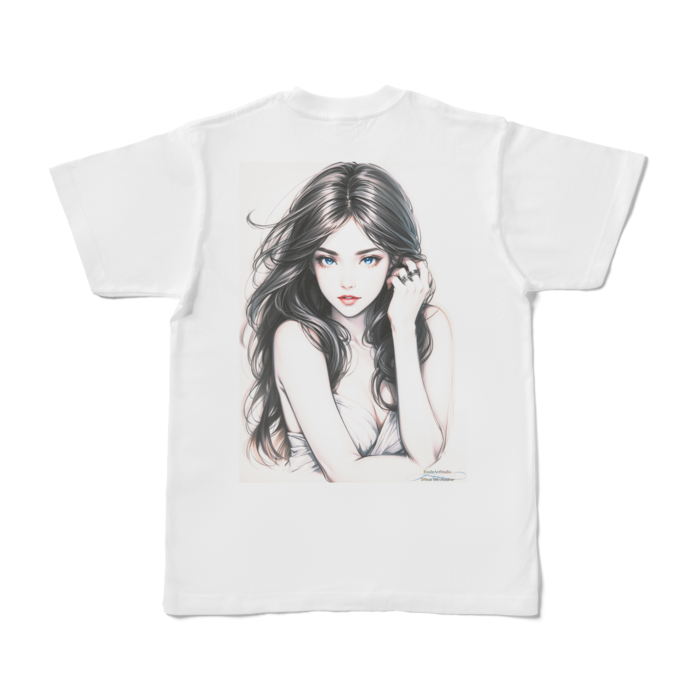 (背面プリント)Elegant Woman Tシャツ - S - 白
