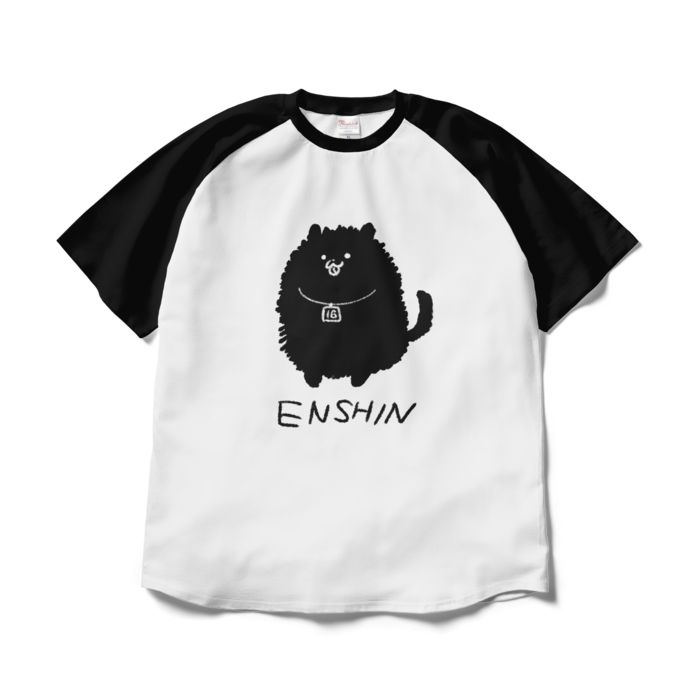 ラグランTシャツ - XL - ホワイト×ブラック