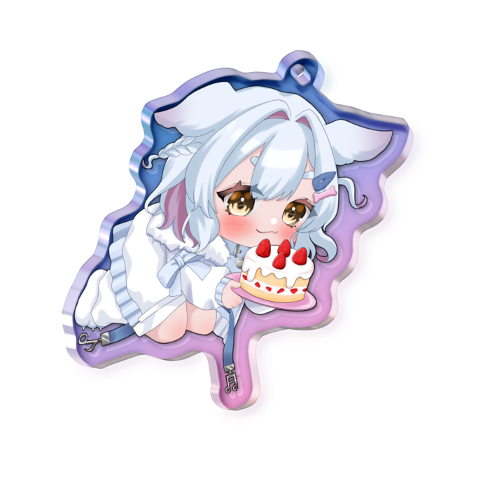 オーロラアクリルキーホルダー - 50 × 50mm