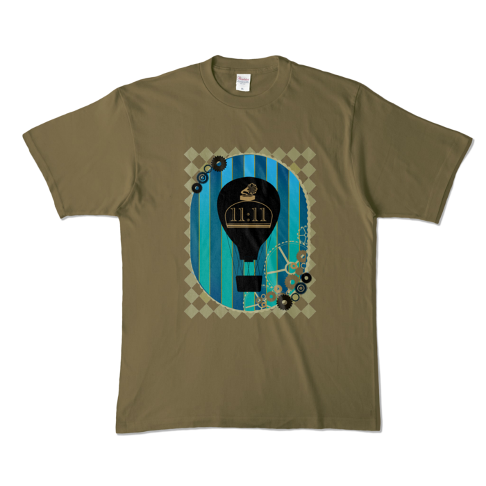 カラーTシャツ - XL - オリーブ (濃色)(大)