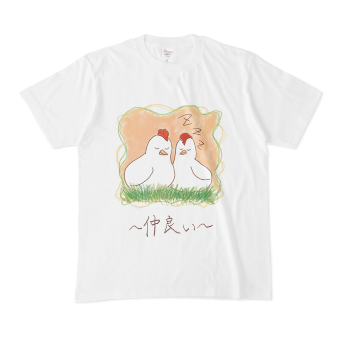 Tシャツ - M - 白 - ニワトリ