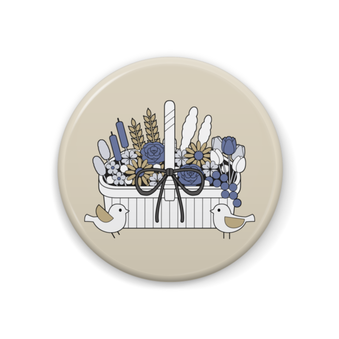 缶バッジA　円形　ベージュ　直径44mm