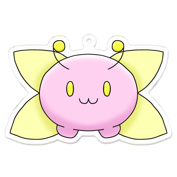 りんねむしアクキー(桃)