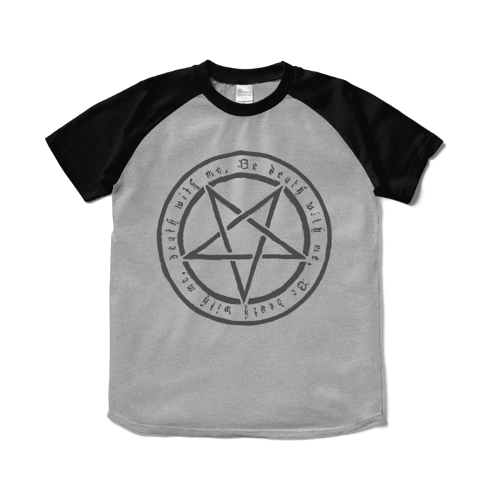 ラグランTシャツ - S - 杢グレー×ブラック