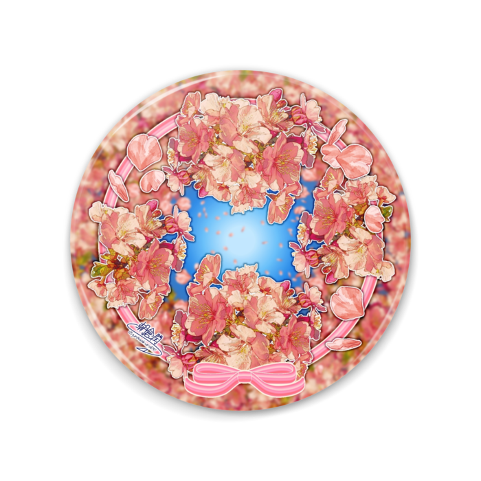 桜の季節Photo 缶ミラー - 75mm