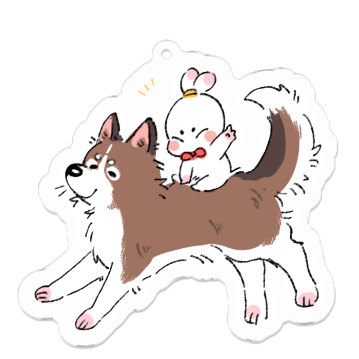 アクリルキーホルダー（コーティング） - 70 x 70 (mm)