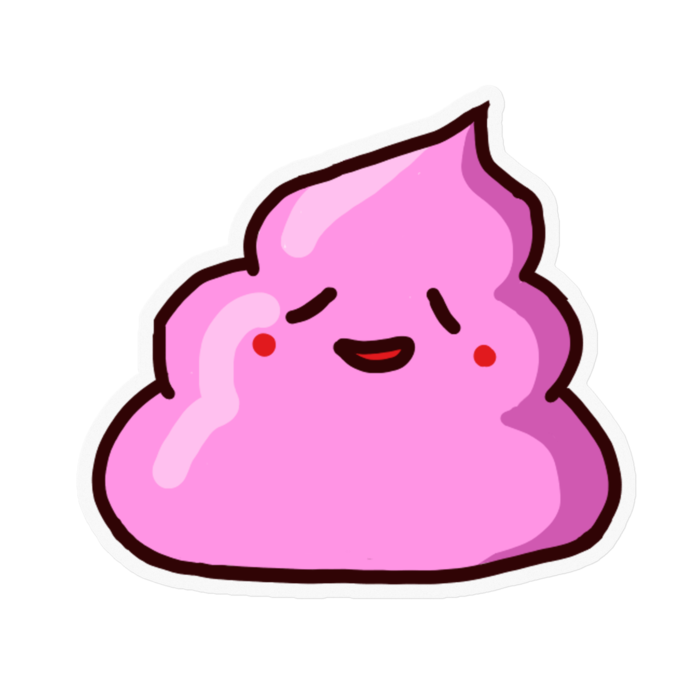 ピンクそふとクリアステッカー - 100 x 100 (mm)(1)