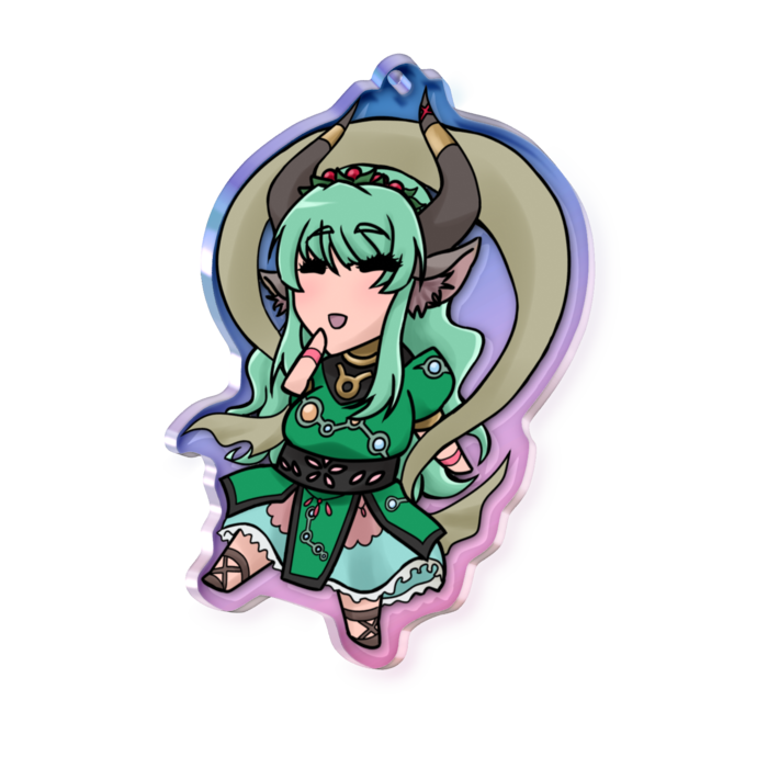 オーロラアクリルキーホルダー - 70 × 70mm