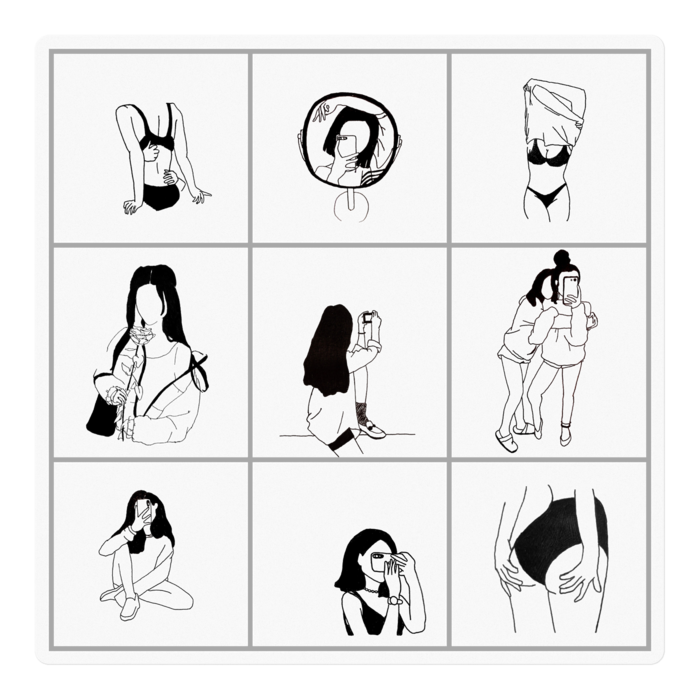 ステッカー - 100 x 100 (mm)