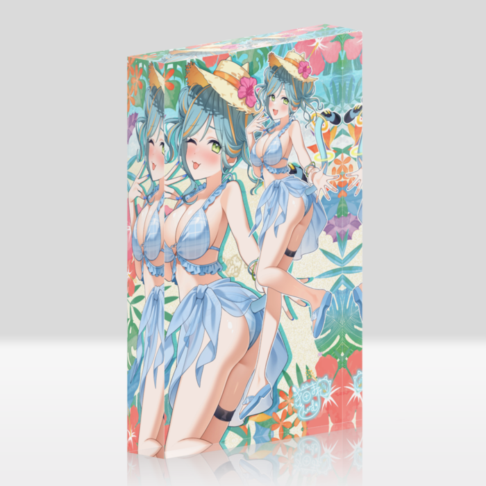 アクリルブロック - 100 × 148mm(ホワイト)