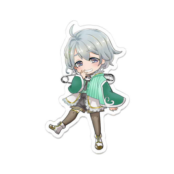 アクリルバッジ - 70 x 70 (mm)-Bluey 笑顔-